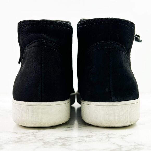 Naturalizer Miranda Nubuck Leather Ankle Bootie 9.5 Black Zip High-Top Sneakers - Picture 9 of 12